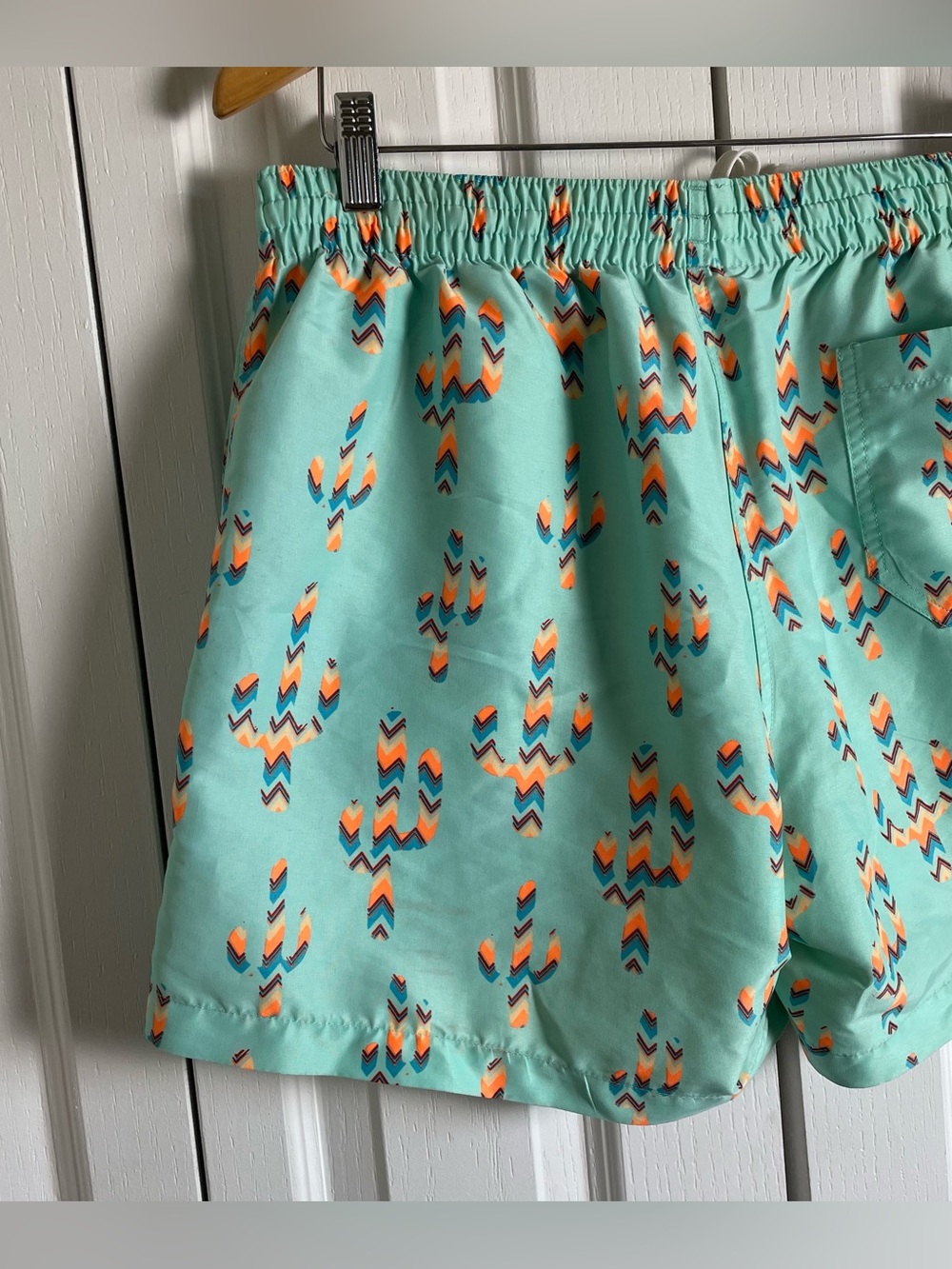 Chubbies Swim Trunks Shorts Mens XL Mint Green Cactus Print USA Drawstring Pool - Picture 7 of 15